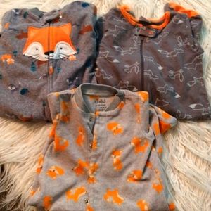 Carter's Fox Onsies Matching 3 Set
